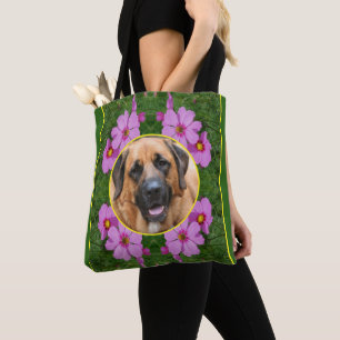 Bolsa Tote Flores do Cosmos Rosa Criam sua própria foto