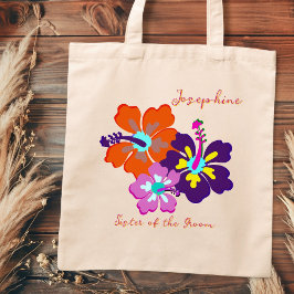 Bolsa Tote Flores do partido Bridal Tote Bag Hibiscus