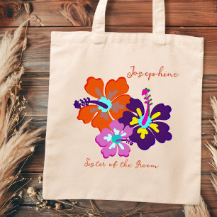 Bolsa Tote Flores do partido Bridal Tote Bag Hibiscus