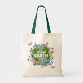 BOLSA TOTE FLÔRES E BORBOLETAS FELIZ DIA DA TERRA 2026