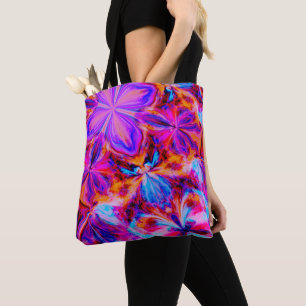 Bolsa Tote Flores e borboletas na Abstrato