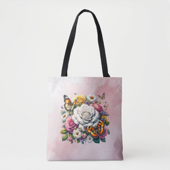 BOLSA TOTE FLORES E BORRACHAS (Frente)