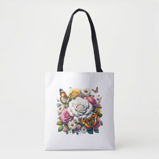 BOLSA TOTE FLORES E BORRACHAS (Frente)