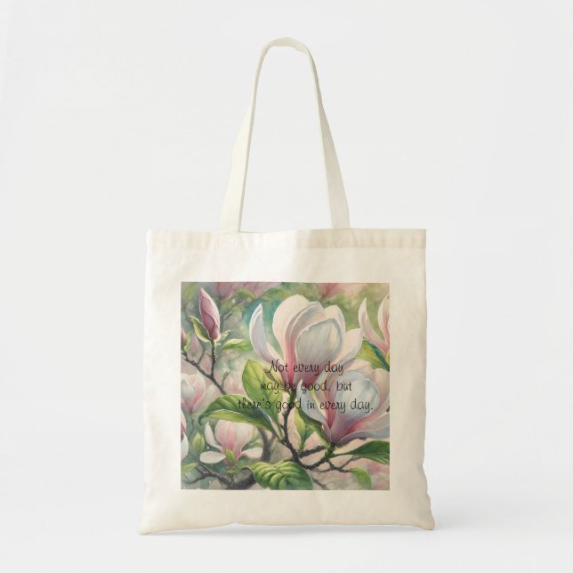 Bolsa Tote Flores e cotação da Magnolia (Frente)