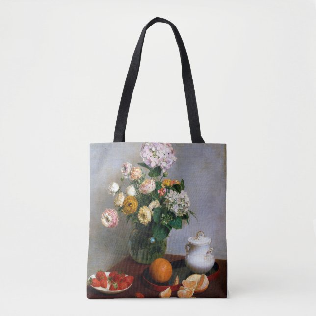 Bolsa Tote Flores e Frutas, Henri Fantin-Latour (Frente)
