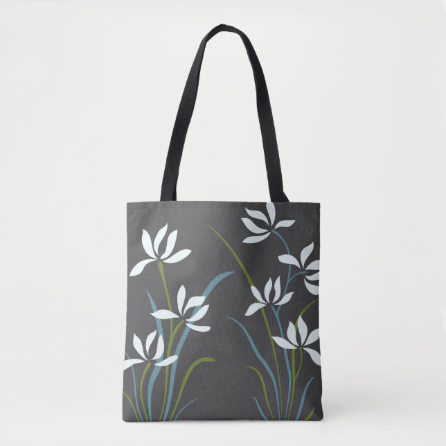 Bolsa Tote Flores e gramíneas (Frente)