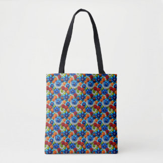 Bolsa Tote Flores e Pérolas Brilhantes