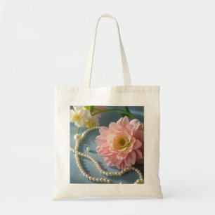 Bolsa Tote Flores e pérolas de Elegante