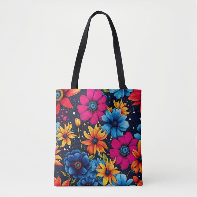 Bolsa Tote Flores e Rosas adoráveis (Frente)