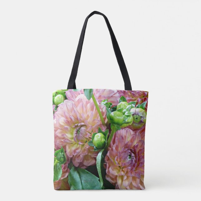 Bolsa Tote Flores e sacola clássica LK das cercas (Verso)