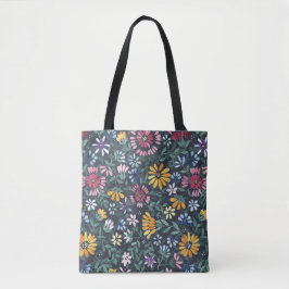 Bolsa Tote Flores e Vinhas Escovoras - Pavimento da Floresta