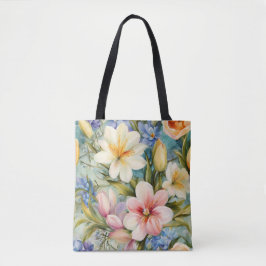 Bolsa Tote Flores Elegantes De Mola. Pintura