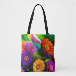 Bolsa Tote Flores em todo lugar