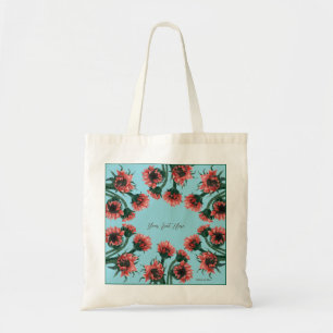 Bolsa Tote Flores em Vaso Aquarela