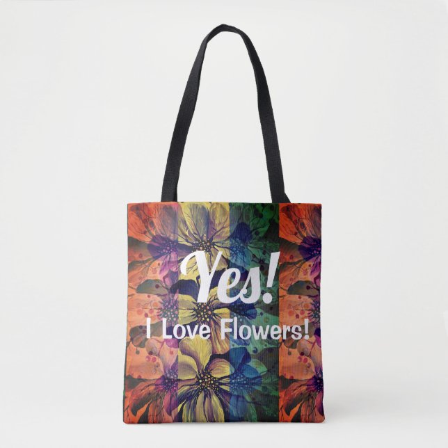 Bolsa Tote Flores Entusiasmo Delphinium Gardening (Frente)