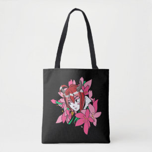 Bolsa Tote Flores estéticas de animas japonesas