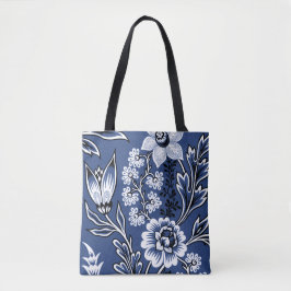 Bolsa Tote Flores Fantásticas (Azul) Arte Refinado