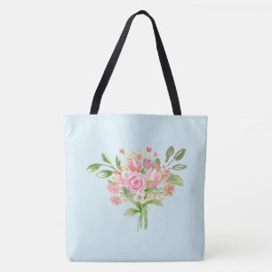 Bolsa Tote Flores femininos do primavera da aguarela