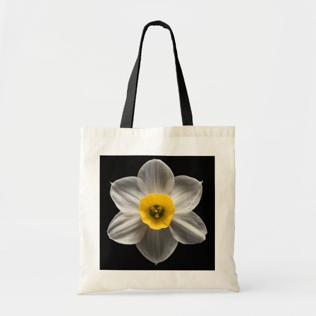 Bolsa Tote Flores | Flor Branca De Daffodilo (Frente)
