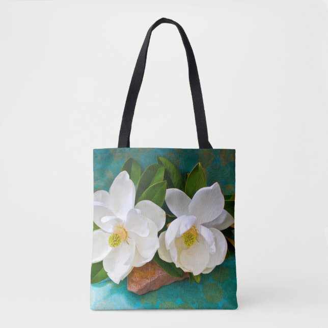 Bolsa Tote Flores | Flor Magnolia (Frente)