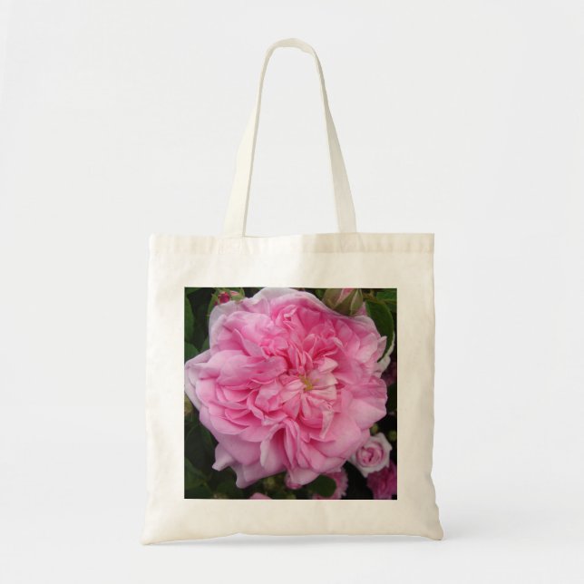Bolsa Tote Flores florais de Rosa cor-de-rosa (Frente)