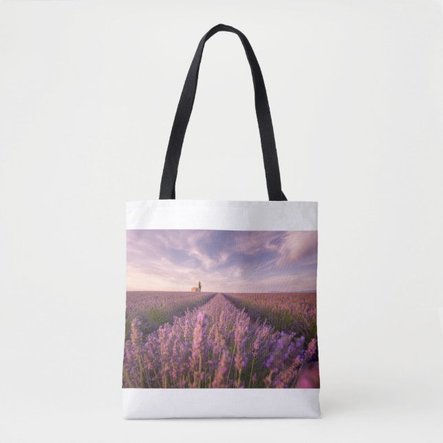 Bolsa Tote Flores | França Lavanda do Sul (Frente)