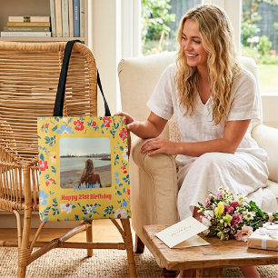 Bolsa Tote Flores Gritas para mulheres de 21 anos
