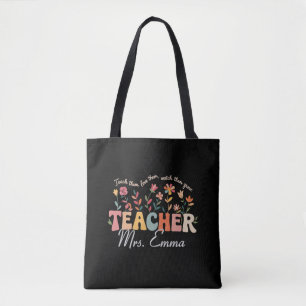Bolsa Tote Flores Groovy Personalizadas Presente Personalizad