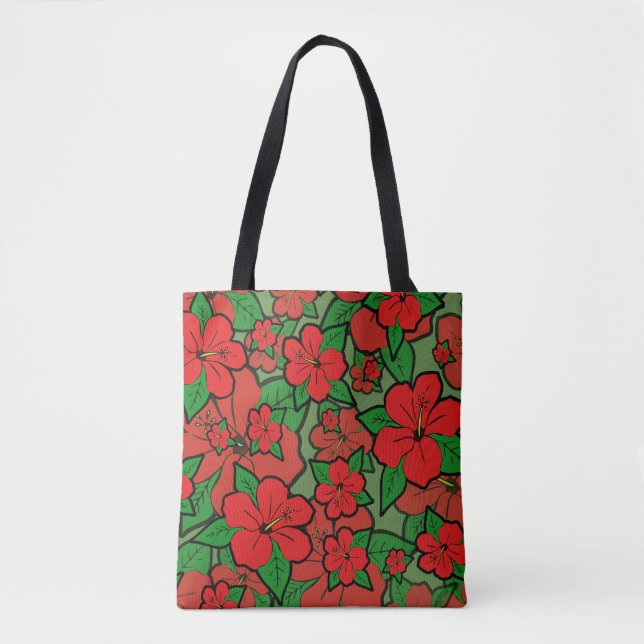 Bolsa Tote Flores Hibiscus #1 (Frente)