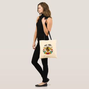 Bolsa Tote Flores Inspiradoras Bee Kind