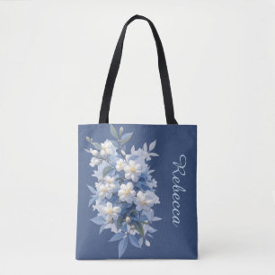 Bolsa Tote Flores Jasmine Personalizadas na Arte Tradicional