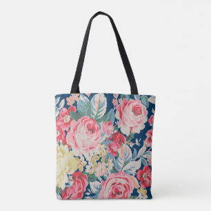 Bolsa Tote Flores Lindas Adoráveis Modernas em Flor
