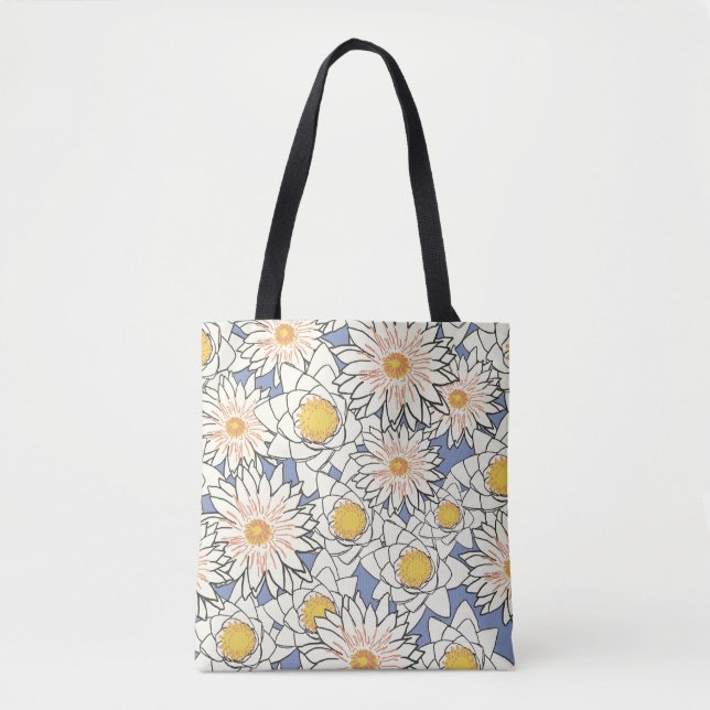 Bolsa Tote Flores, lotus lily (Frente)