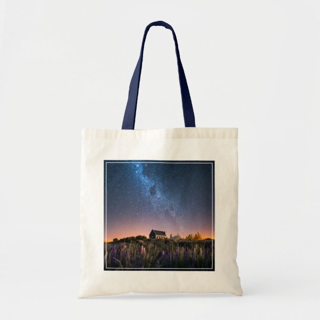 Bolsa Tote Flores | Lupines Blooming Lake Tekapo Nova Zelândi (Frente)