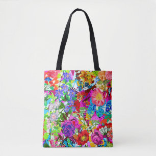 Bolsa Tote Flores mágicas bonitas e coloridas, Camiseta-T-tud