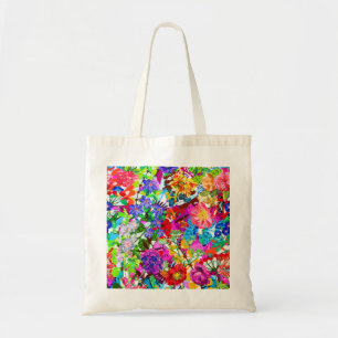 Bolsa Tote Flores mágicas coloridas fofas