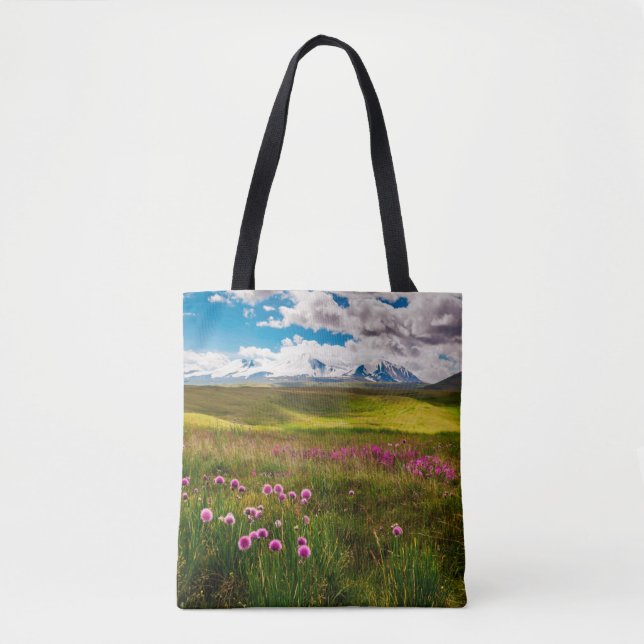Bolsa Tote Flores | Montanhas Altai, Sibéria, Rússia (Frente)