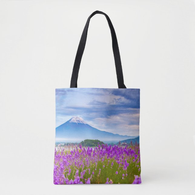 Bolsa Tote Flores | Monte Fugi Japão (Frente)