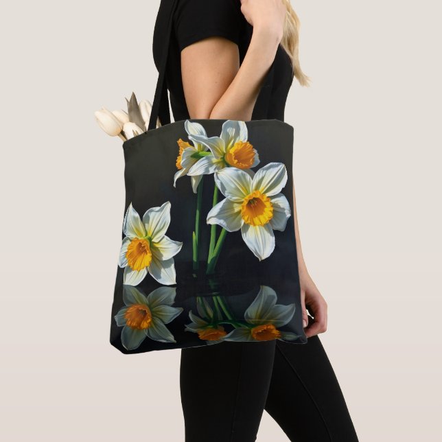 Bolsa Tote Flores Narciso (Close Up)