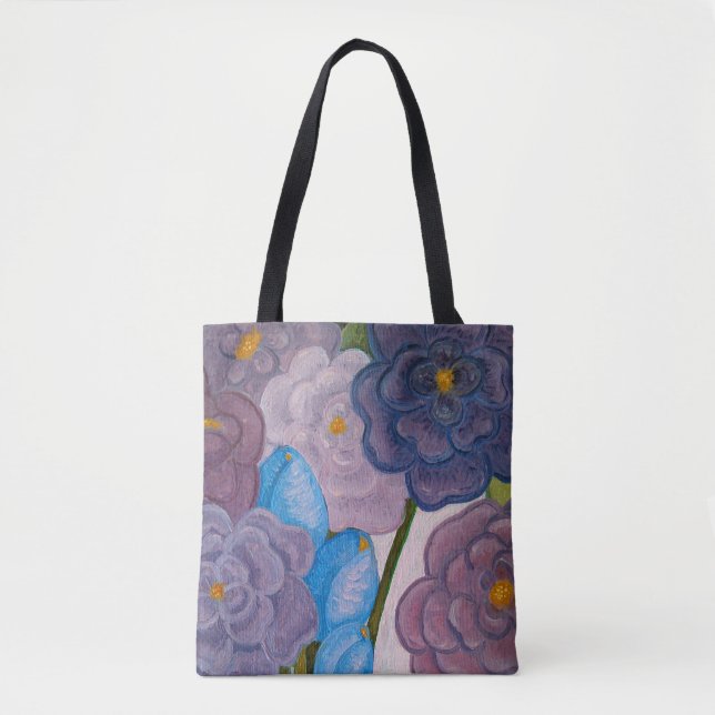 Bolsa Tote Flores nas cinzas (Frente)