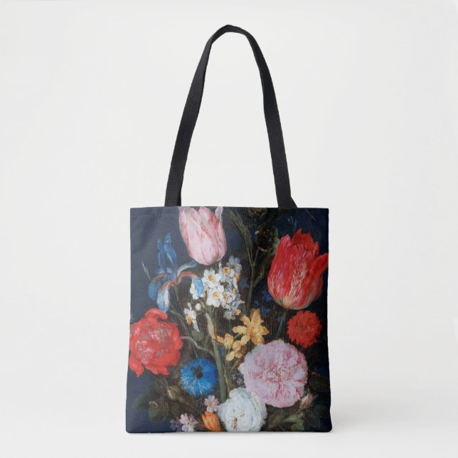 Bolsa Tote Flores no Vaso, Jan Brueghel, o Velho (Frente)