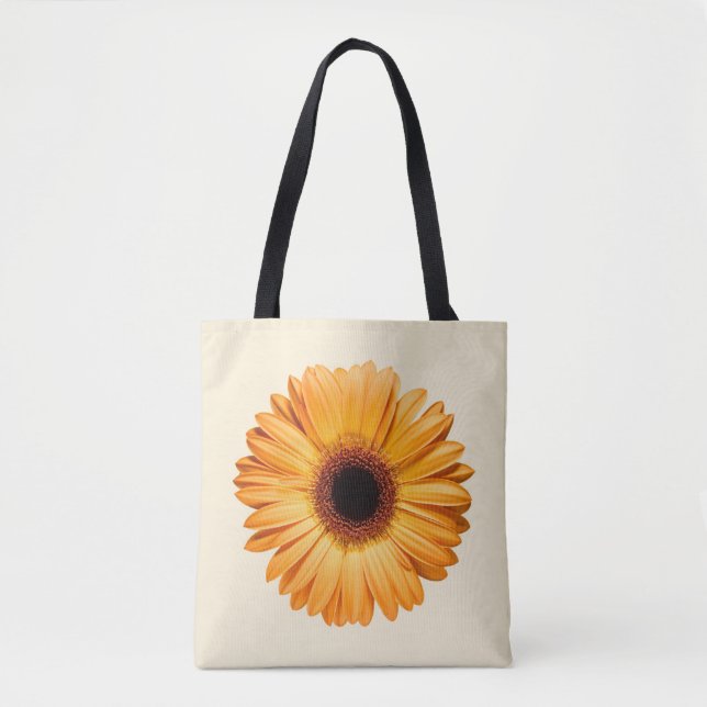 Bolsa Tote Flores | Orange Gerbera (Frente)