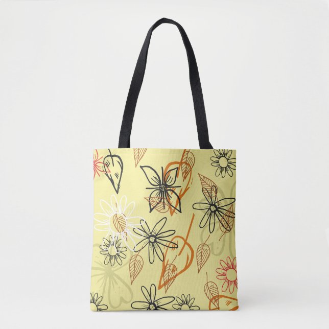 Bolsa Tote Flores, Padrão (Frente)