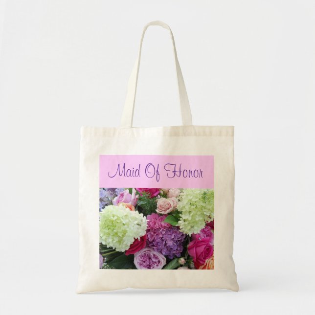 Bolsa Tote Flores para casamentos feitas sob encomenda do (Frente)