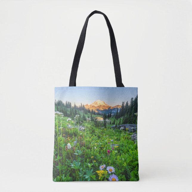 Bolsa Tote Flores | Parque Nacional Monte Rainier (Frente)