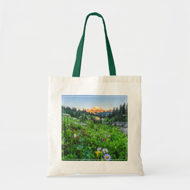 Bolsa Tote Flores | Parque Nacional Monte Rainier (Frente)