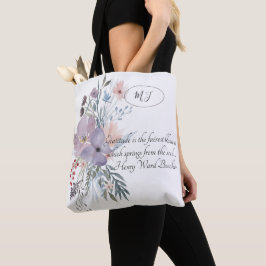 Bolsa Tote Flores Pastéis Delicadas