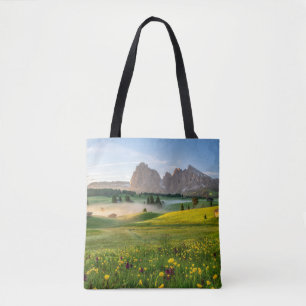 Bolsa Tote Flores   Primavera Alpe di Siusi Langkofel
