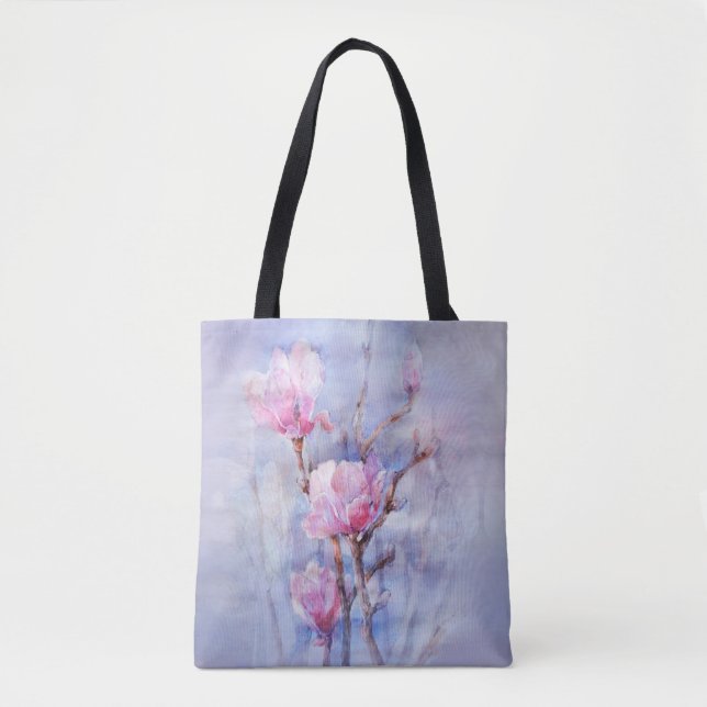 Bolsa Tote flores Primavera magnólia (Frente)