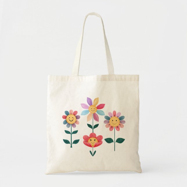 Bolsa Tote Flores Quirky (Frente)